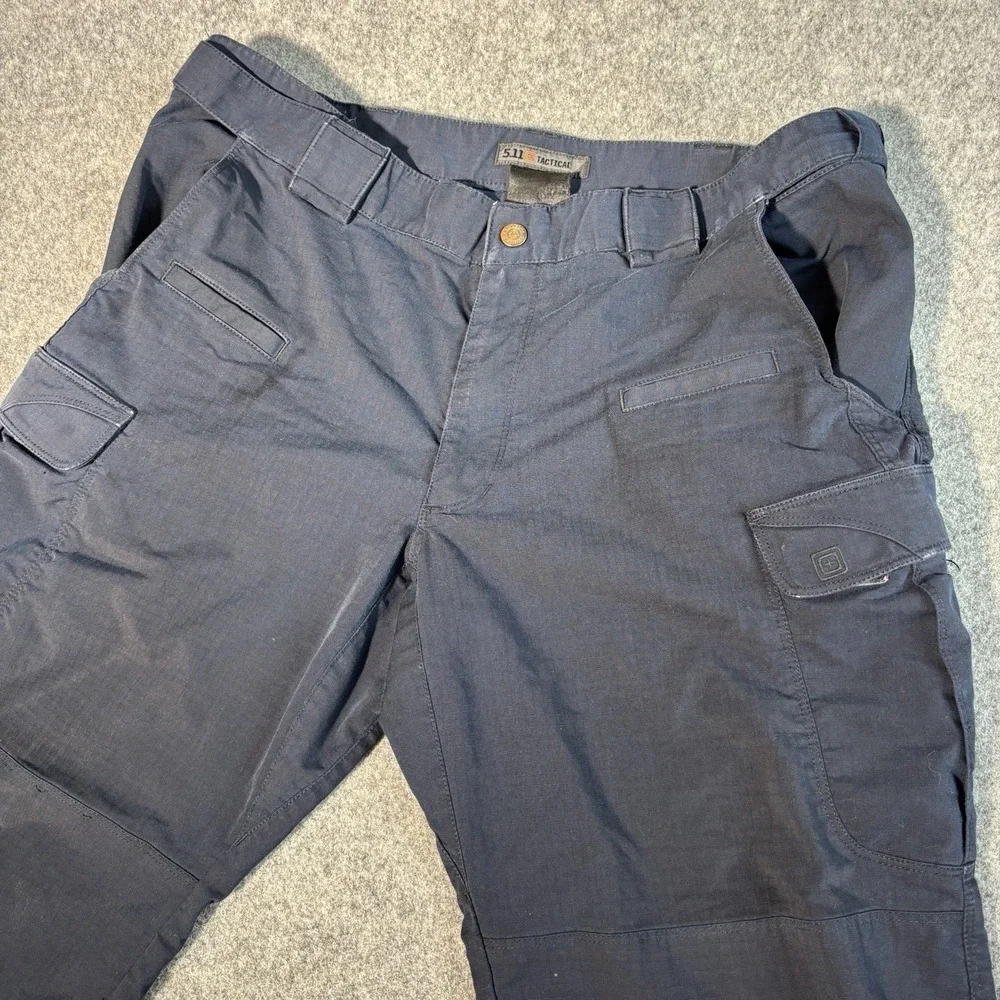 5.11 Tactical Cargo Pants Mens 39x30 Navy Blue Ripstop Utility Work Military